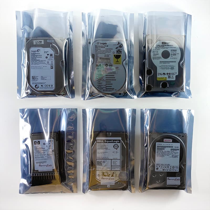 Bolsa ESD hecha a la medida para un componente electrónico
